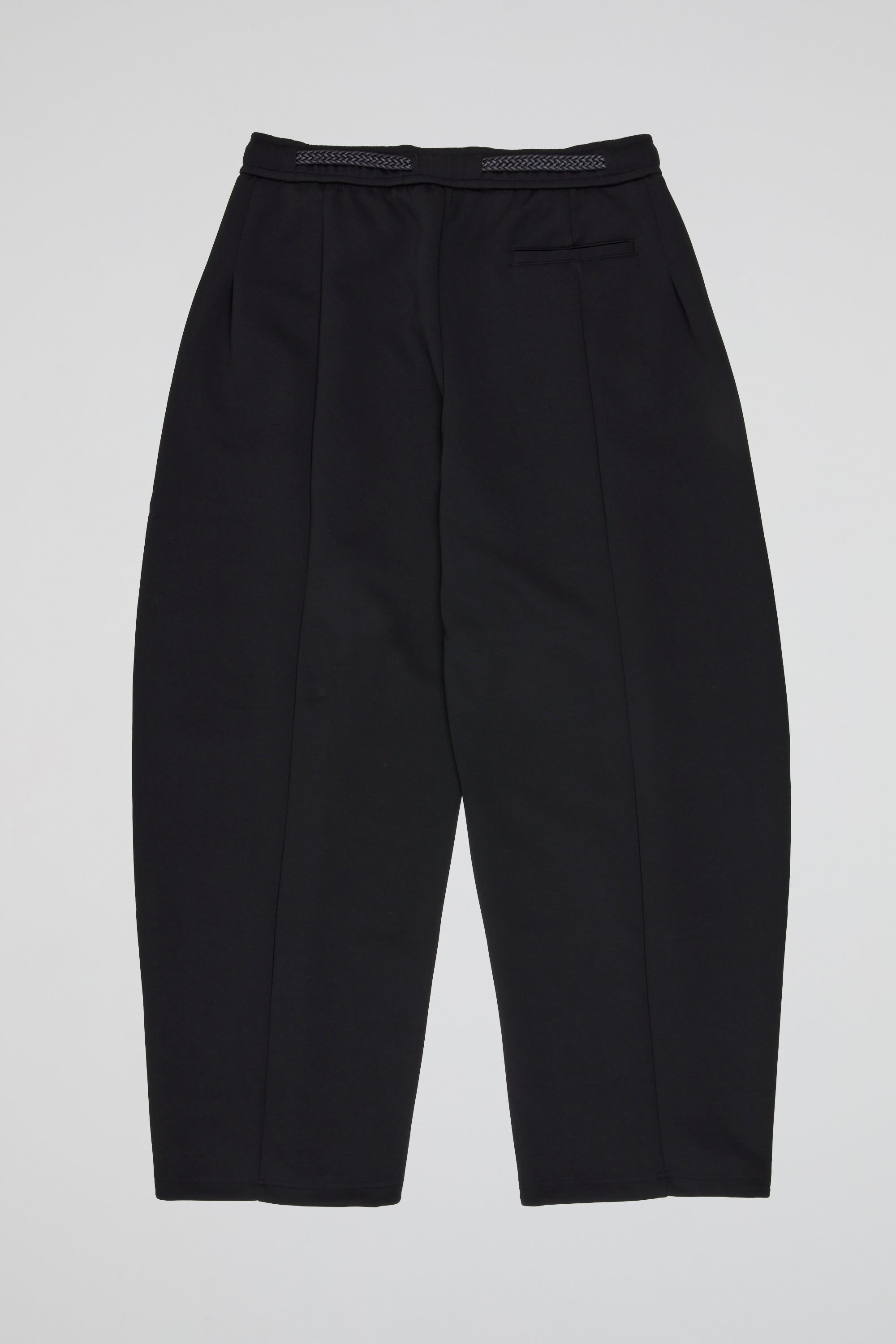 Pleated Drawstring Trousers Black