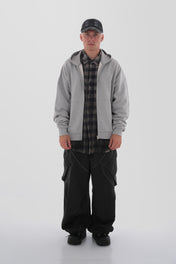 Faded Black Architectural Cargo Trousers