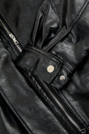 Reversible Fur Leather Cropped Jacket