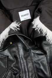 Reversible Fur Leather Cropped Jacket