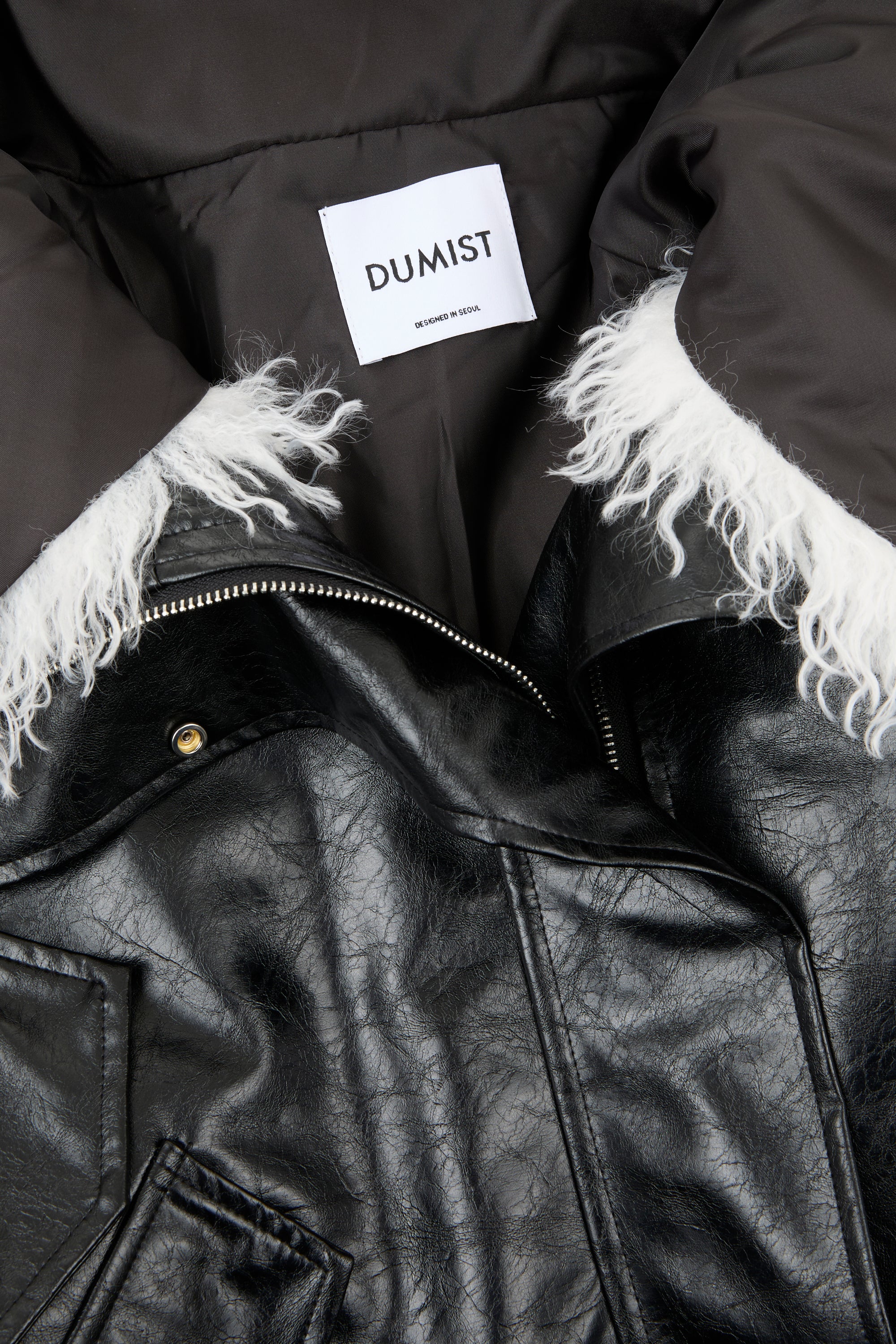 Reversible Fur Leather Cropped Jacket