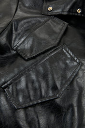 Reversible Fur Leather Cropped Jacket