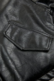 Reversible Fur Leather Cropped Jacket