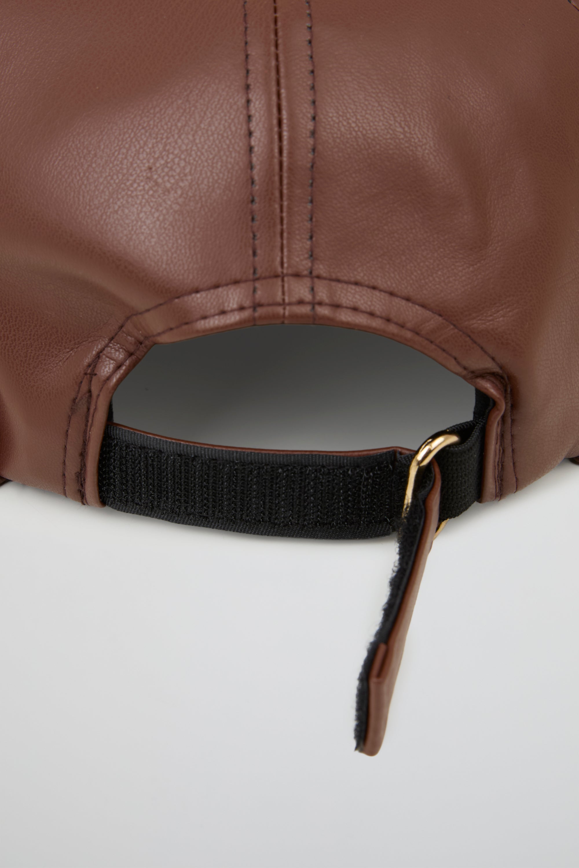 Docker Hat Dark Brown hat PU Leather