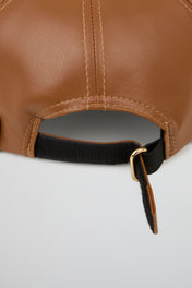 Docker Hat Camel PU Leather