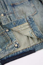 Distressed Indigo Denim Jacket