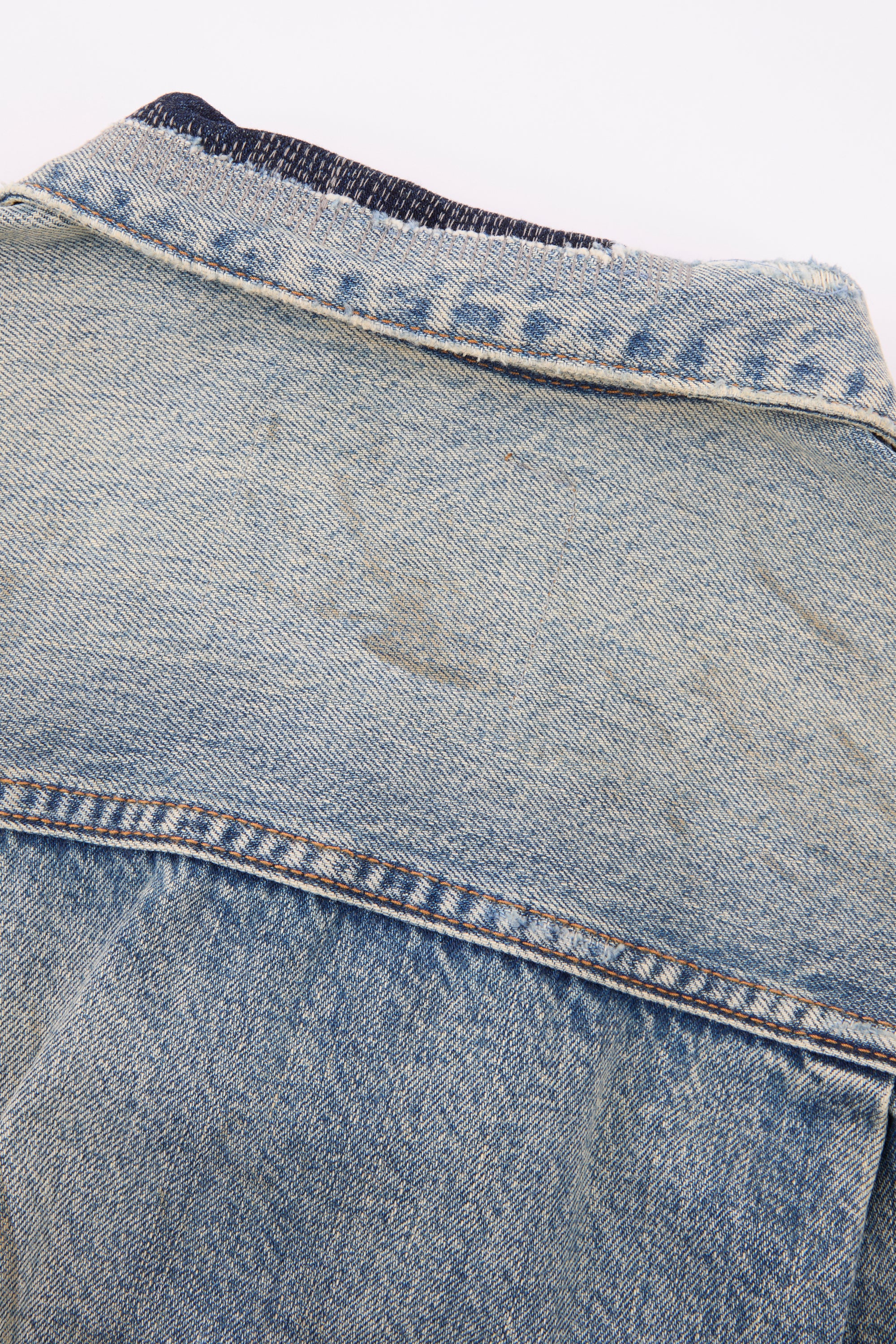 Distressed Indigo Denim Jacket