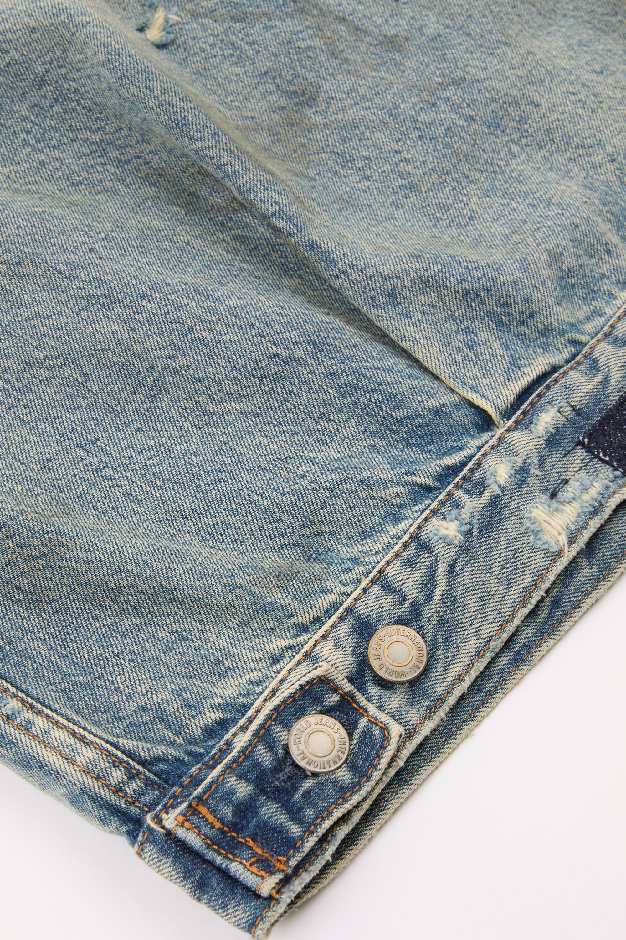 Distressed Indigo Denim Jacket