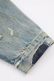 Distressed Indigo Denim Jacket