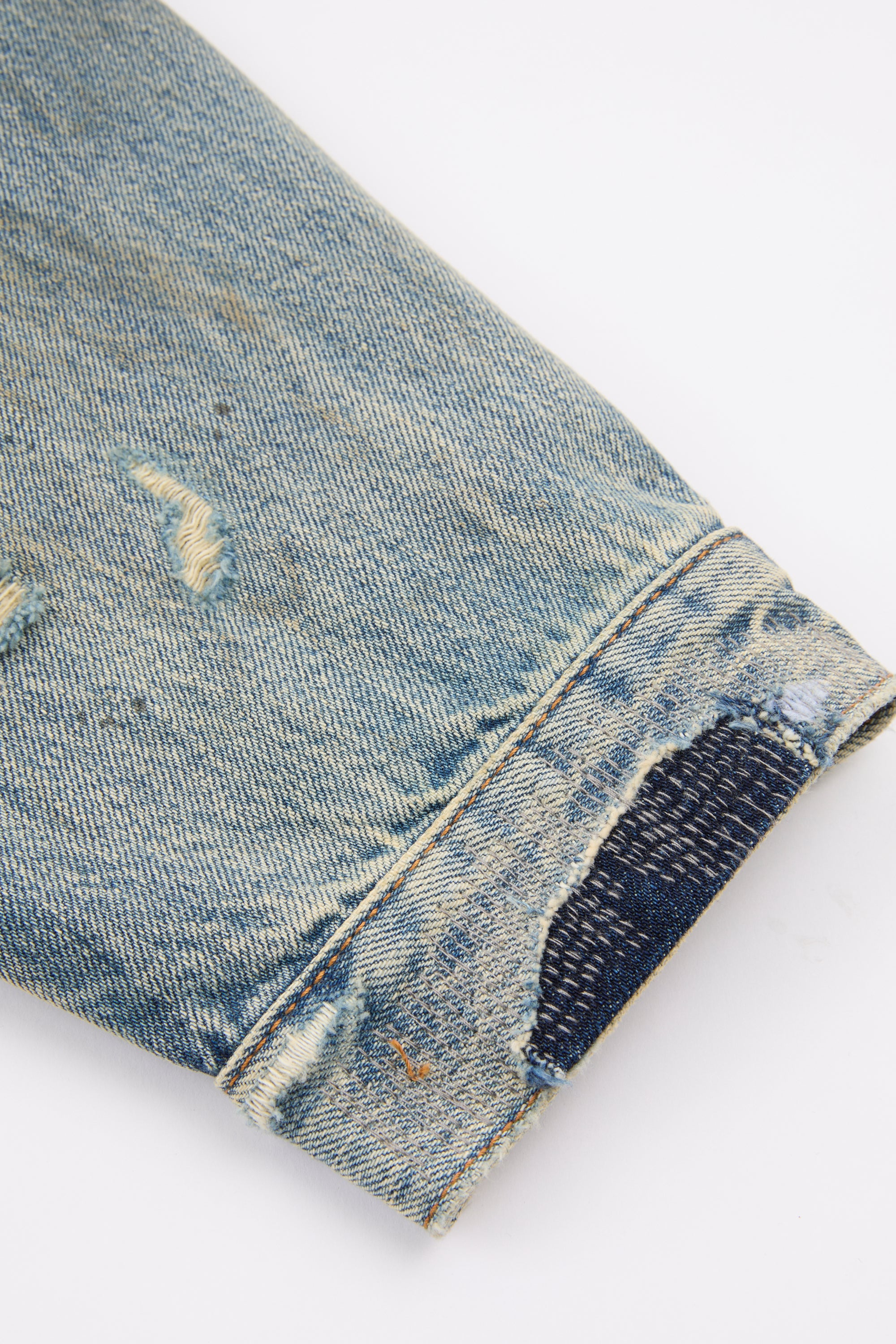 Distressed Indigo Denim Jacket