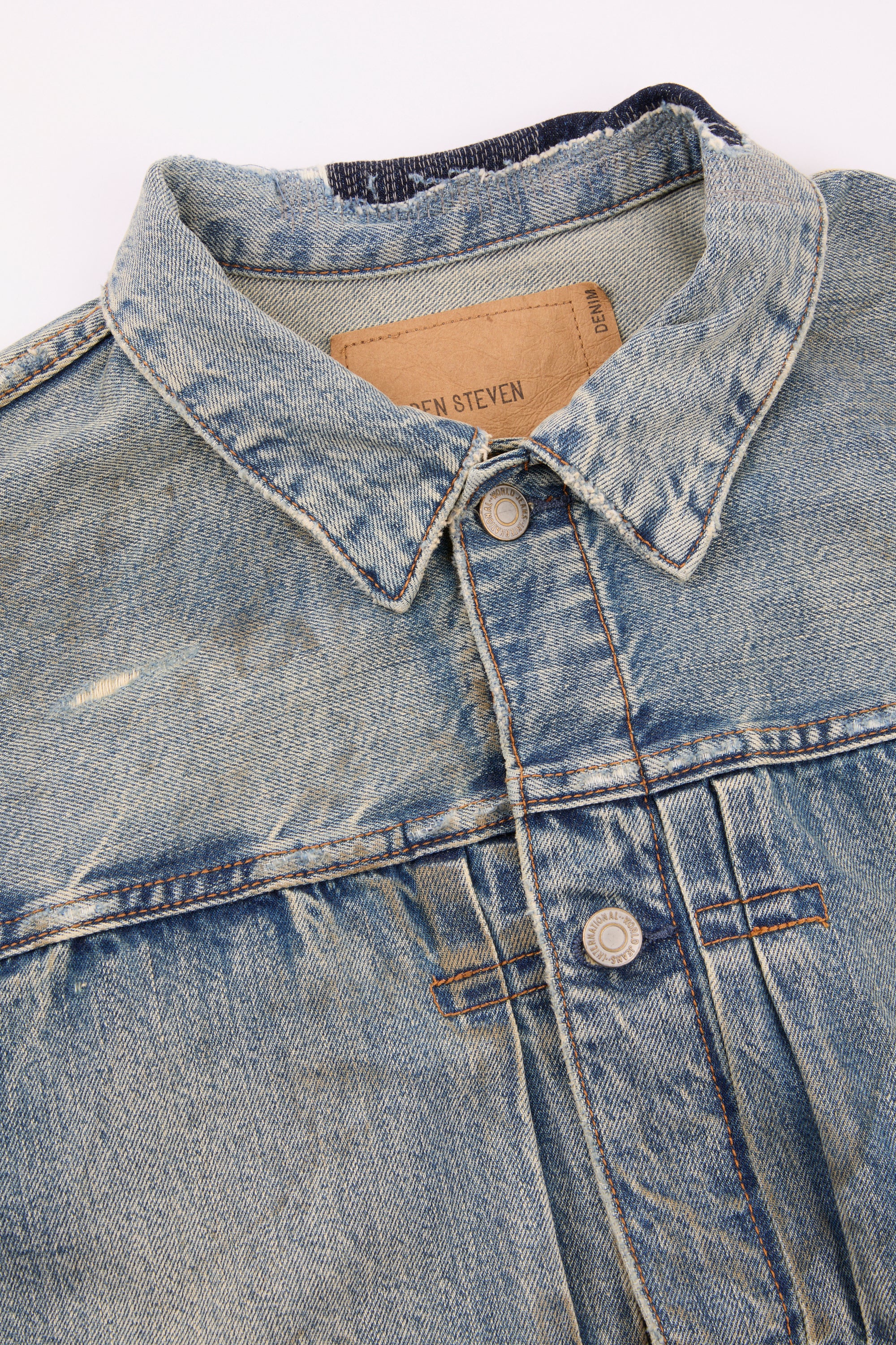 Distressed Indigo Denim Jacket