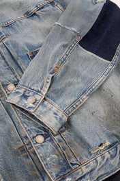 Distressed Indigo Denim Jacket