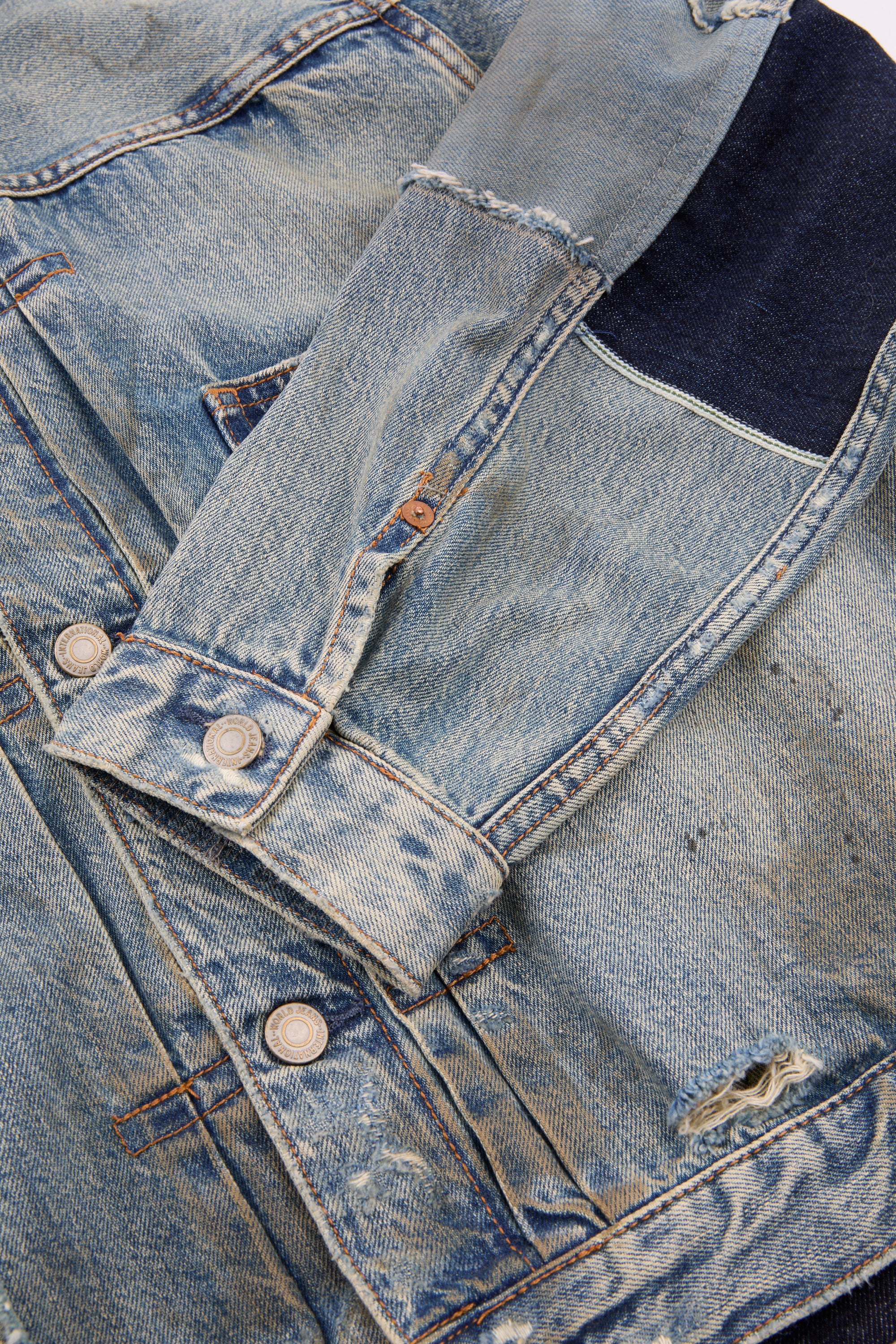 Distressed Indigo Denim Jacket