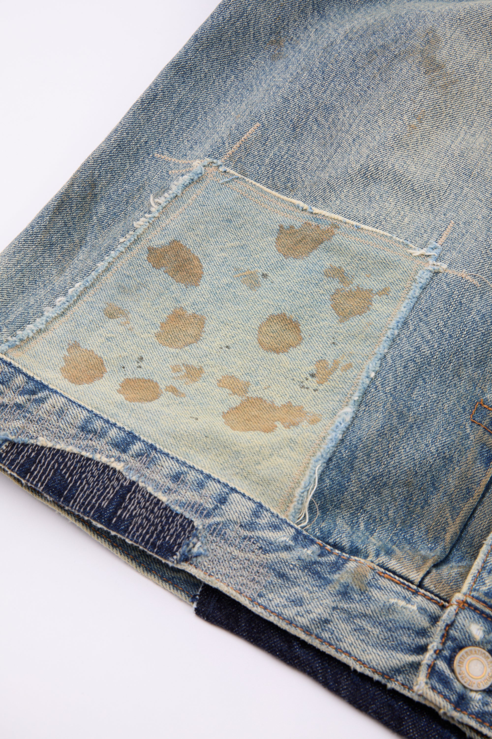 Distressed Indigo Denim Jacket