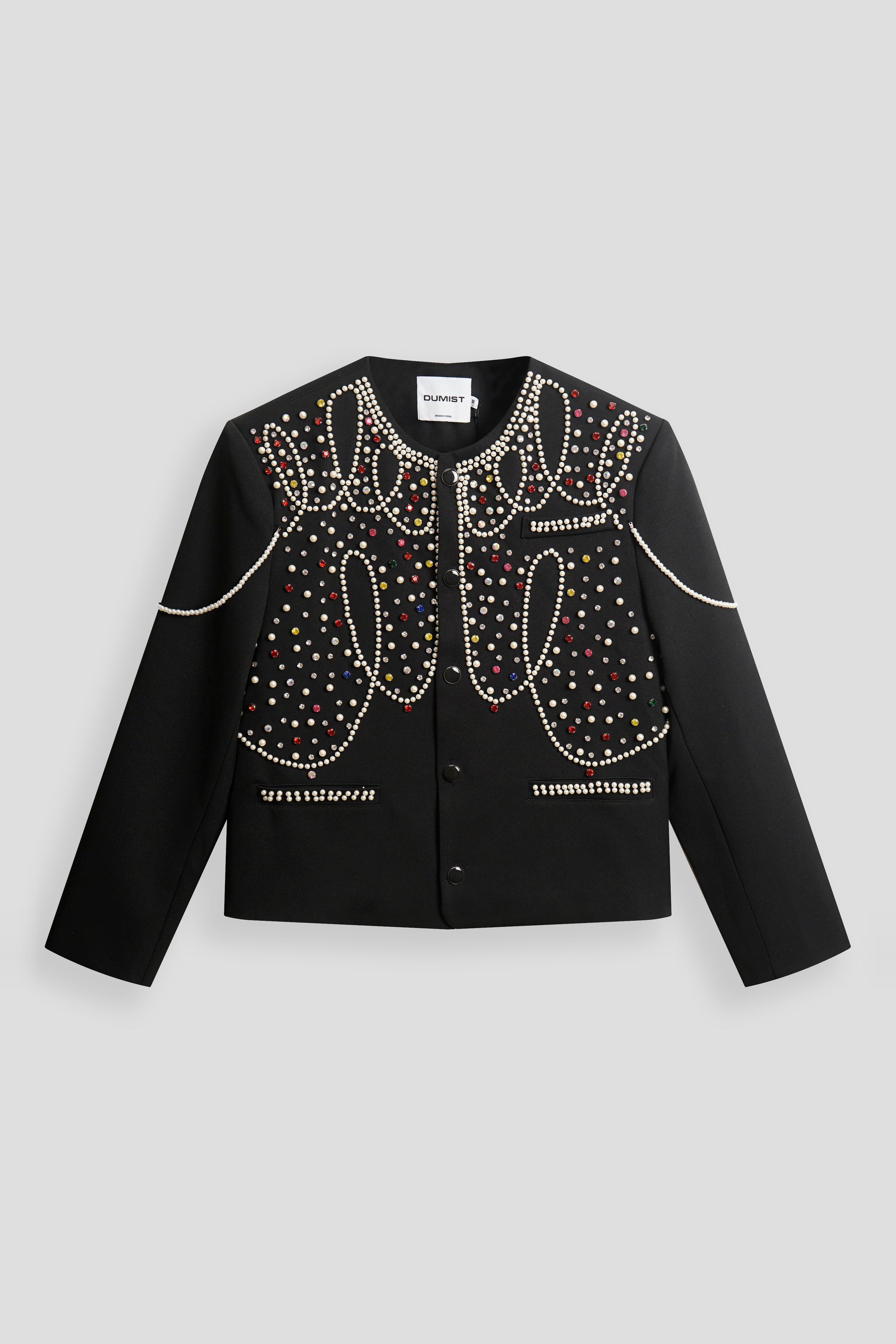 Crystal Western Yoke Cropped Jacket