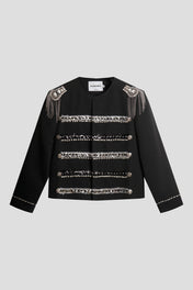 Silver Braid Fringed MJ Jacket