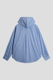Hooded Twin Pocket Stripe Overshirt