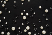 Graduated Pearl Beaded Cropped Jacket