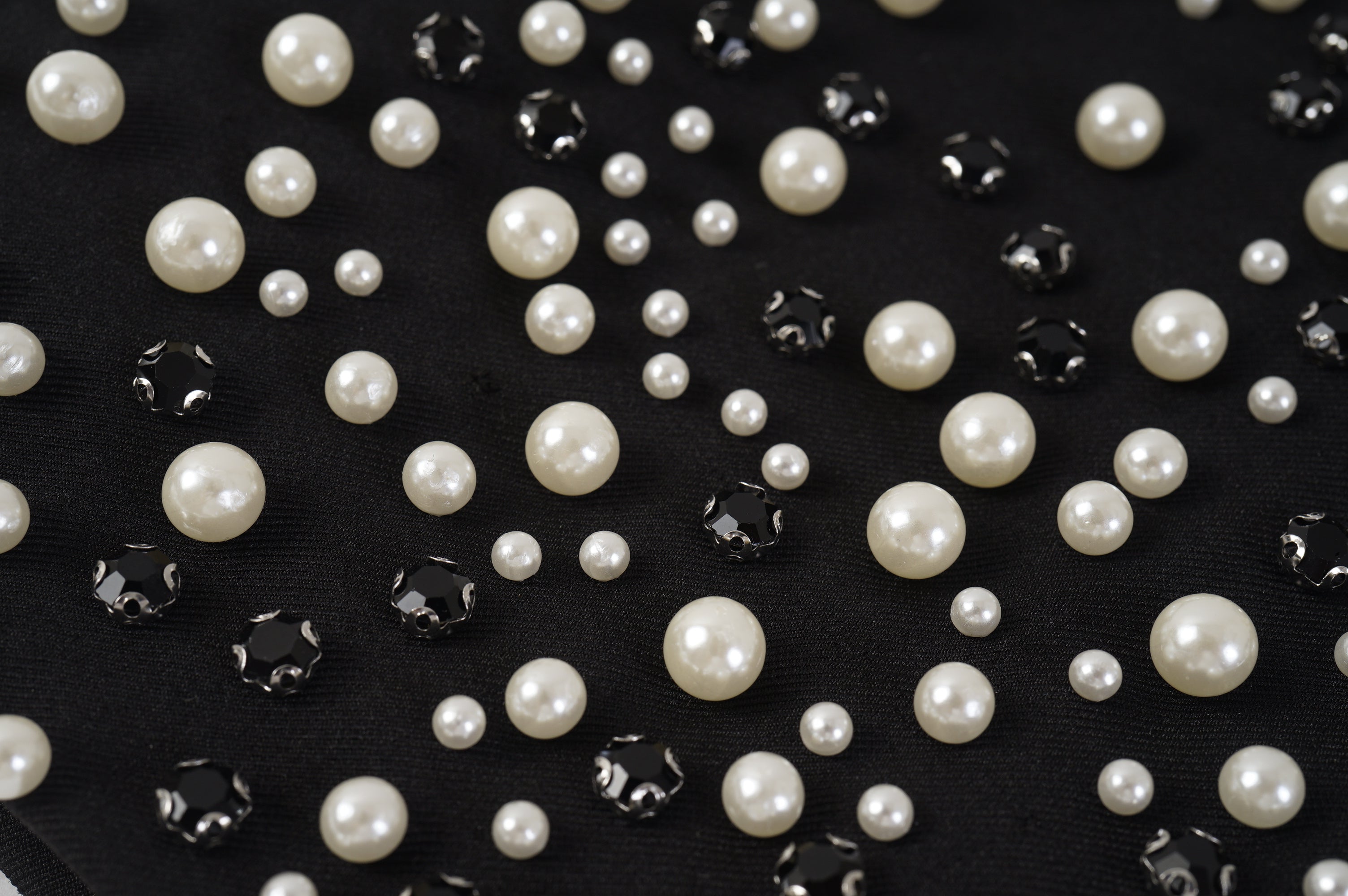 Graduated Pearl Beaded Cropped Jacket