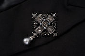 Jewelled Cross Double Breasted Blazer