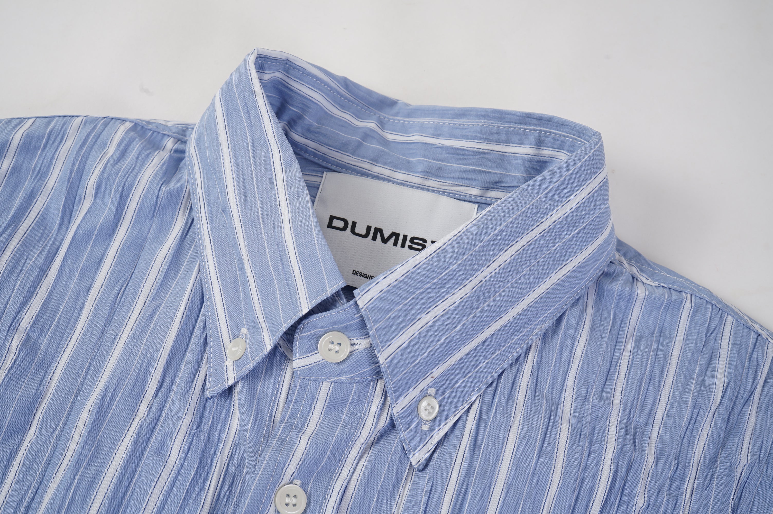 Crinkle Finish Stripe Poplin Shirt