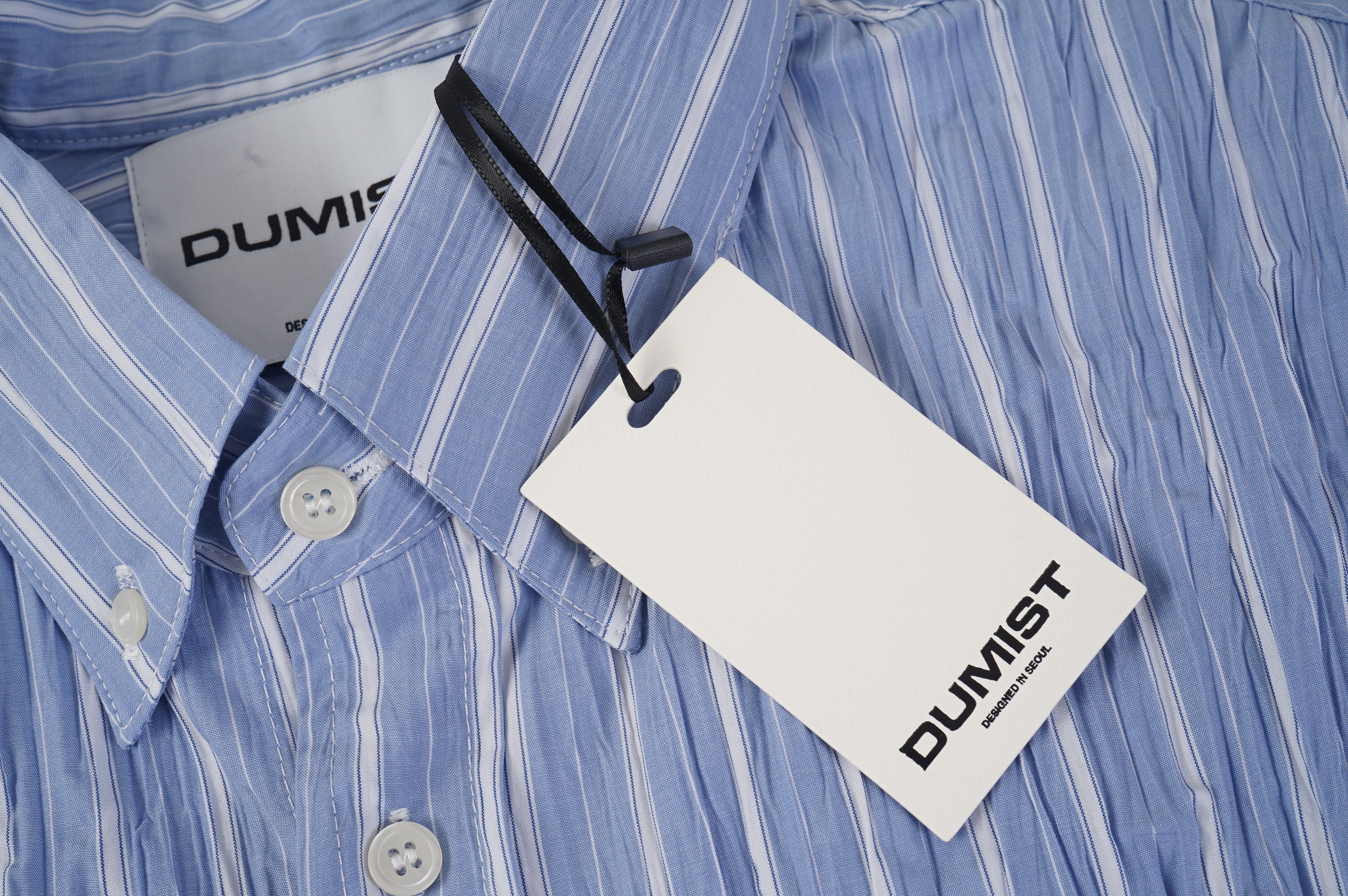 Crinkle Finish Stripe Poplin Shirt
