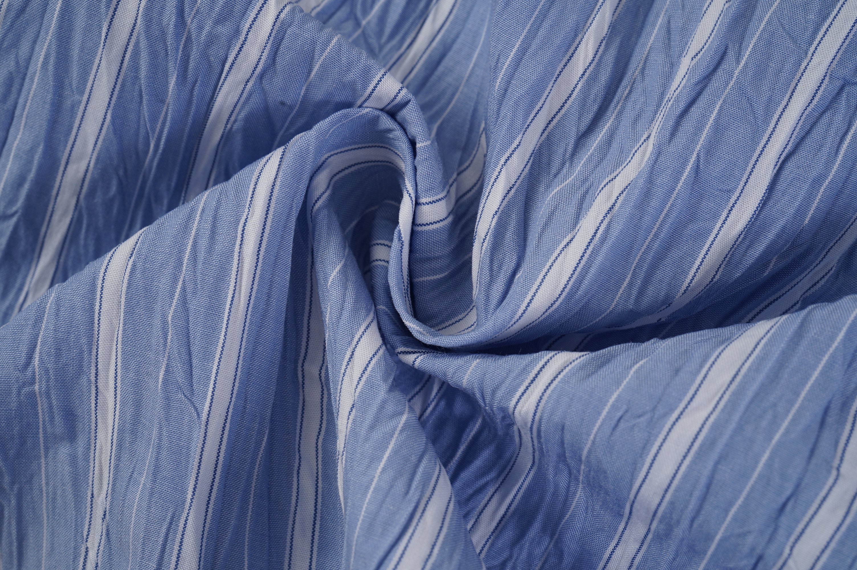 Crinkle Finish Stripe Poplin Shirt