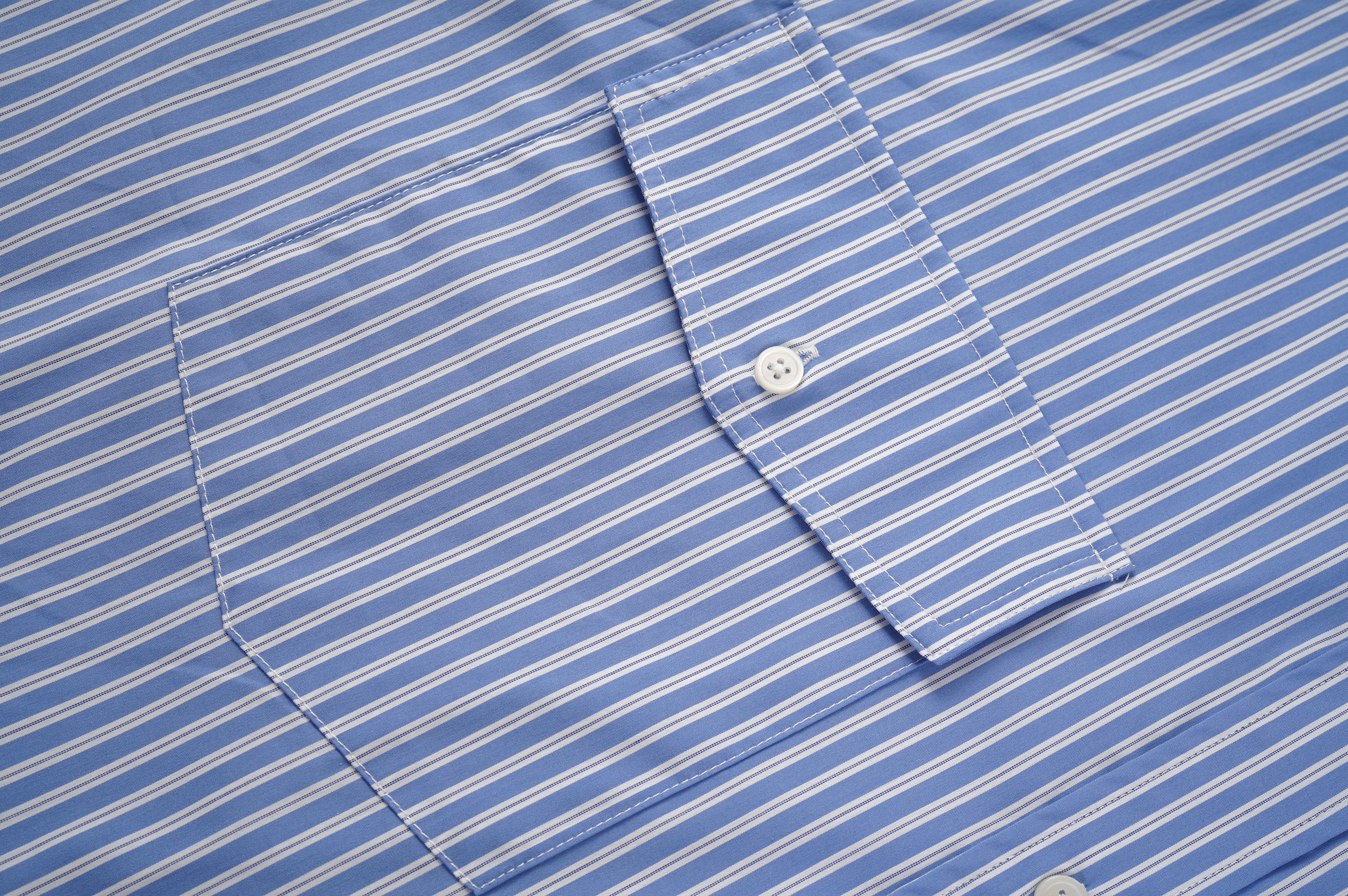 Hooded Twin Pocket Stripe Overshirt