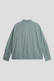 Green Check Snap Button Shirt