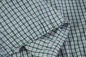 Green Check Snap Button Shirt