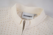Perforated Open Knit Bomber Jacket
