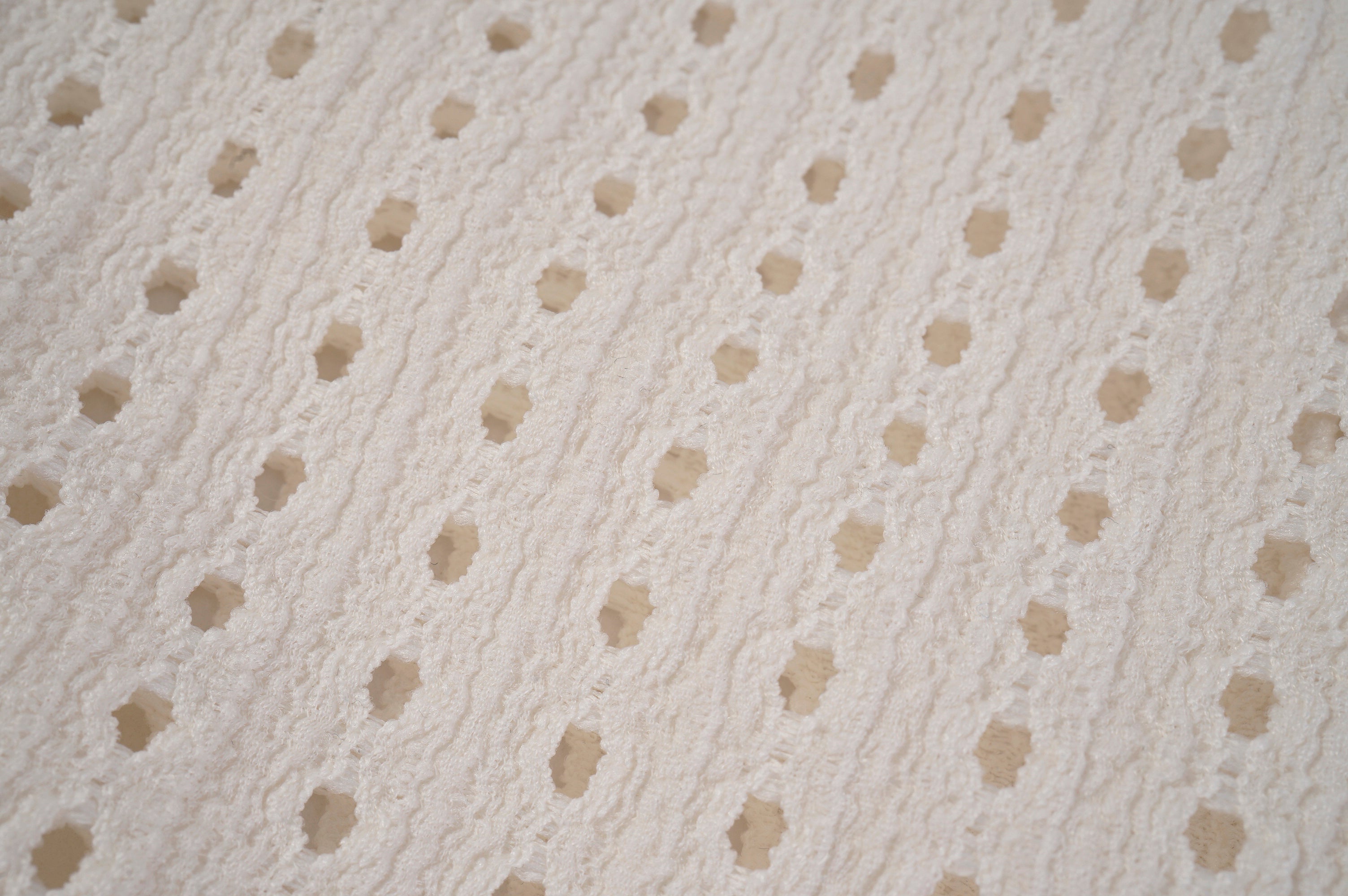 Perforated Open Knit Bomber Jacket