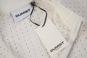 Perforated Open Knit Bomber Jacket