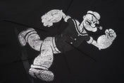 Cracked Popeye Print Oversized Tee