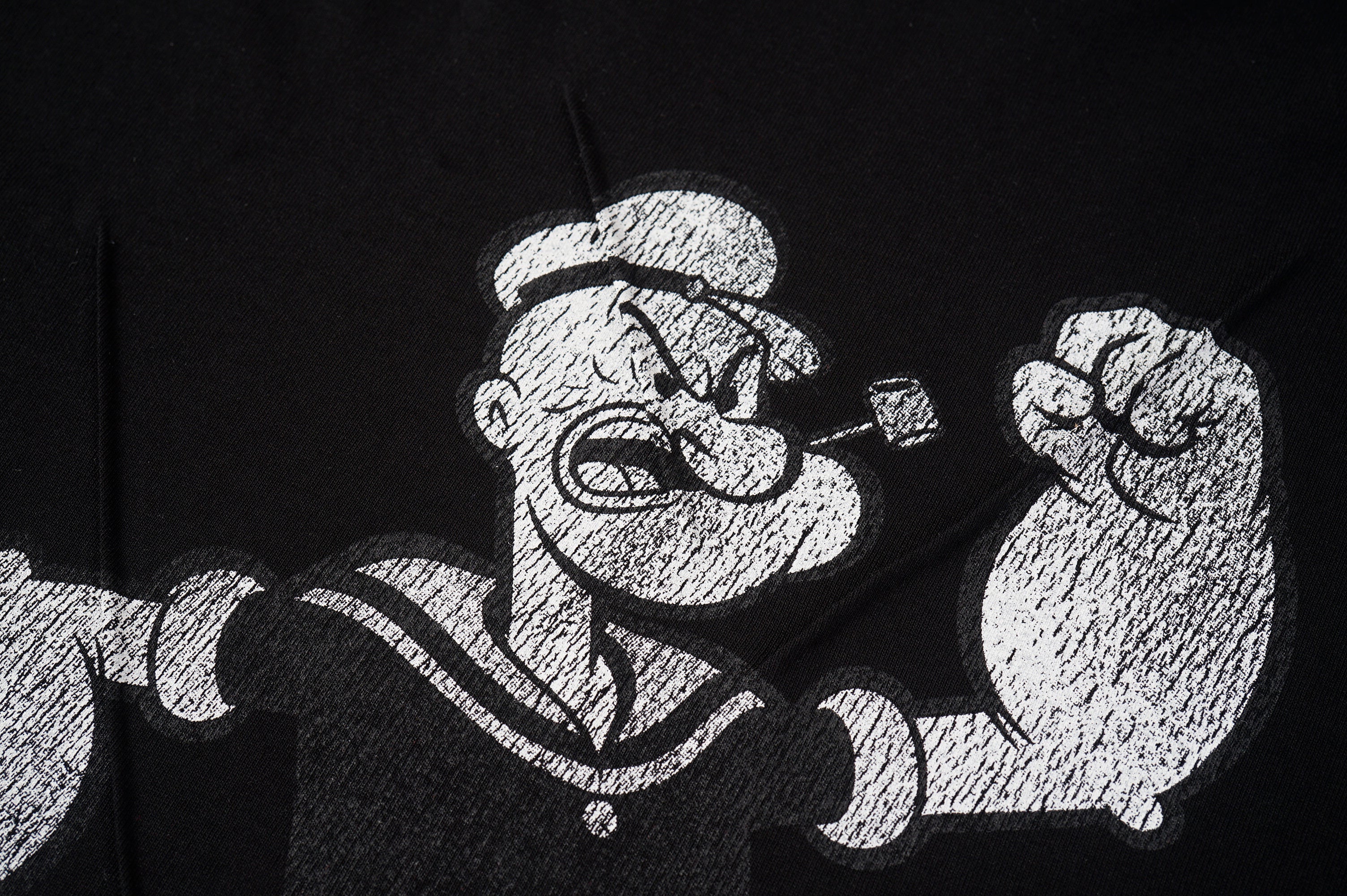 Cracked Popeye Print Oversized Tee