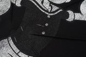 Cracked Popeye Print Oversized Tee