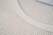 Open Mesh Knit Boxy Tank