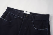 Raw Edge Wide Leg Trousers
