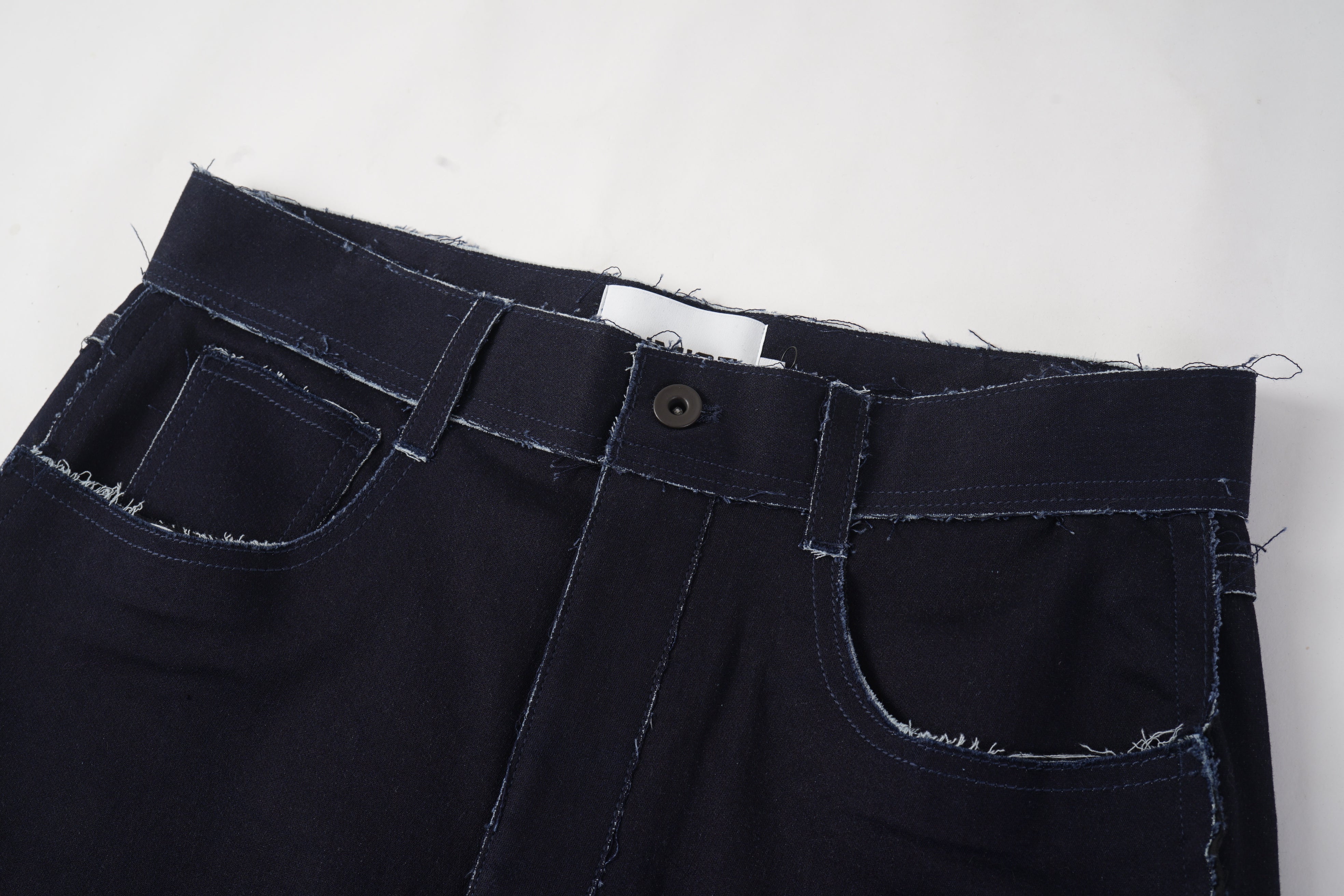Raw Edge Wide Leg Trousers