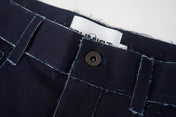 Raw Edge Wide Leg Trousers