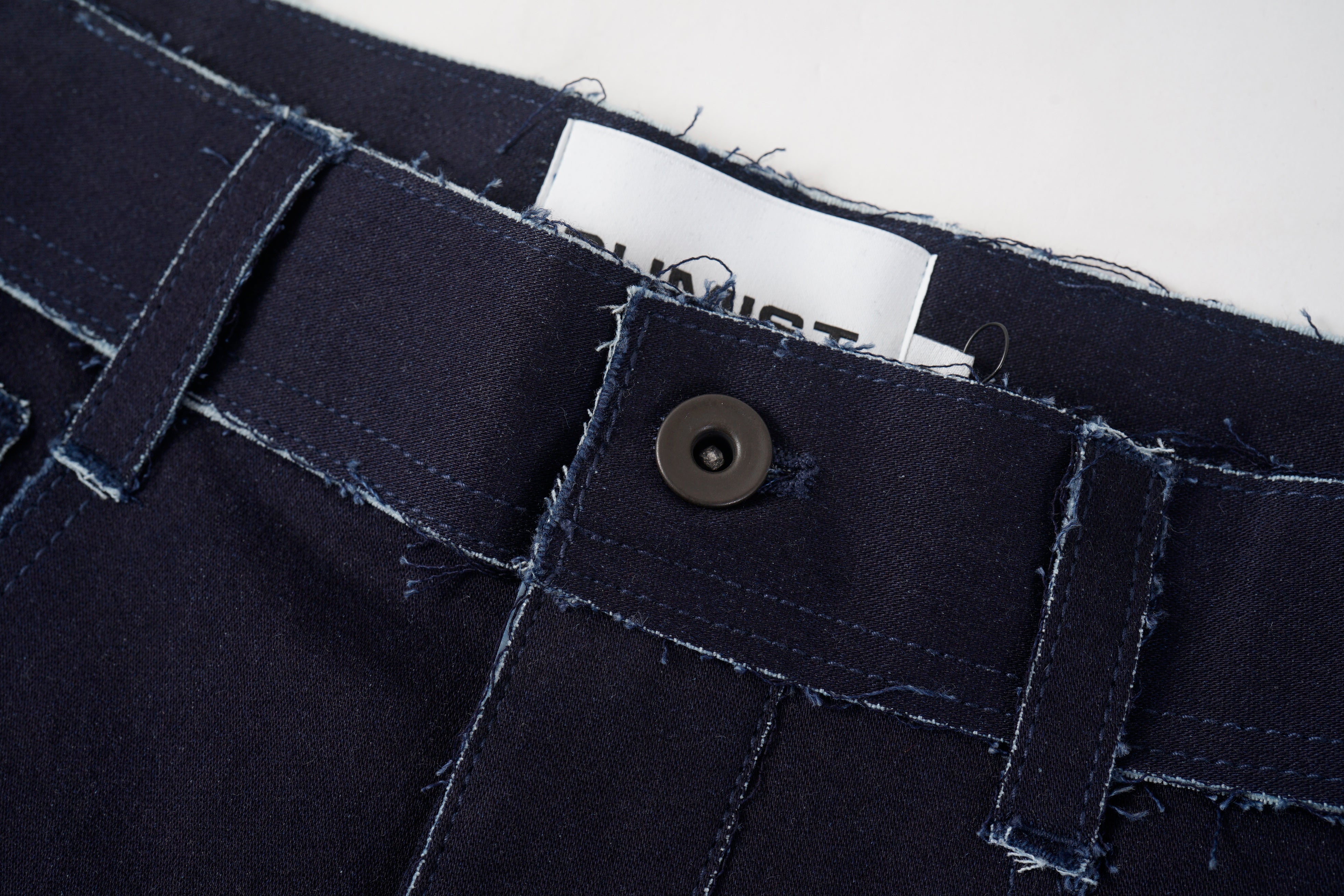 Raw Edge Wide Leg Trousers