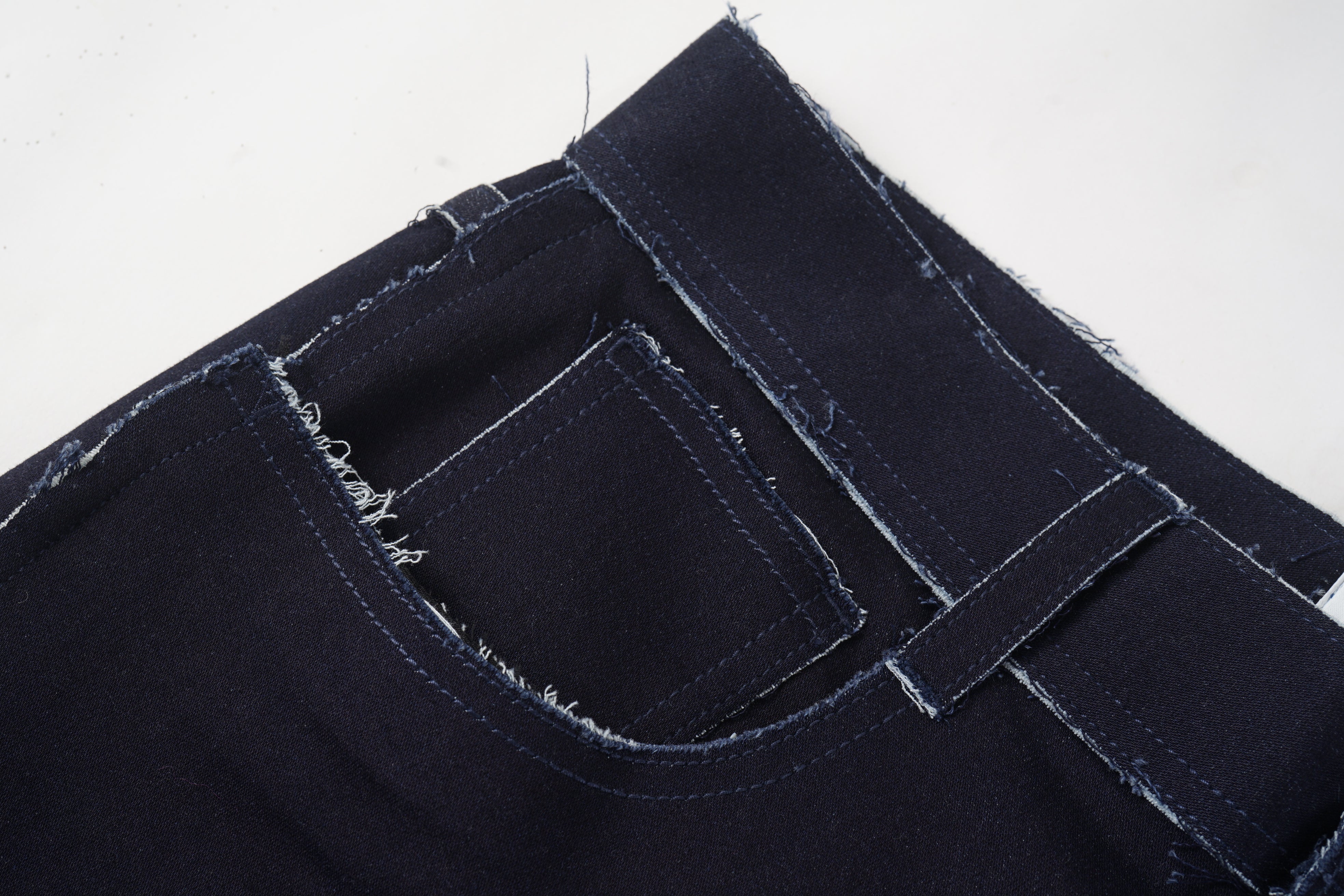 Raw Edge Wide Leg Trousers