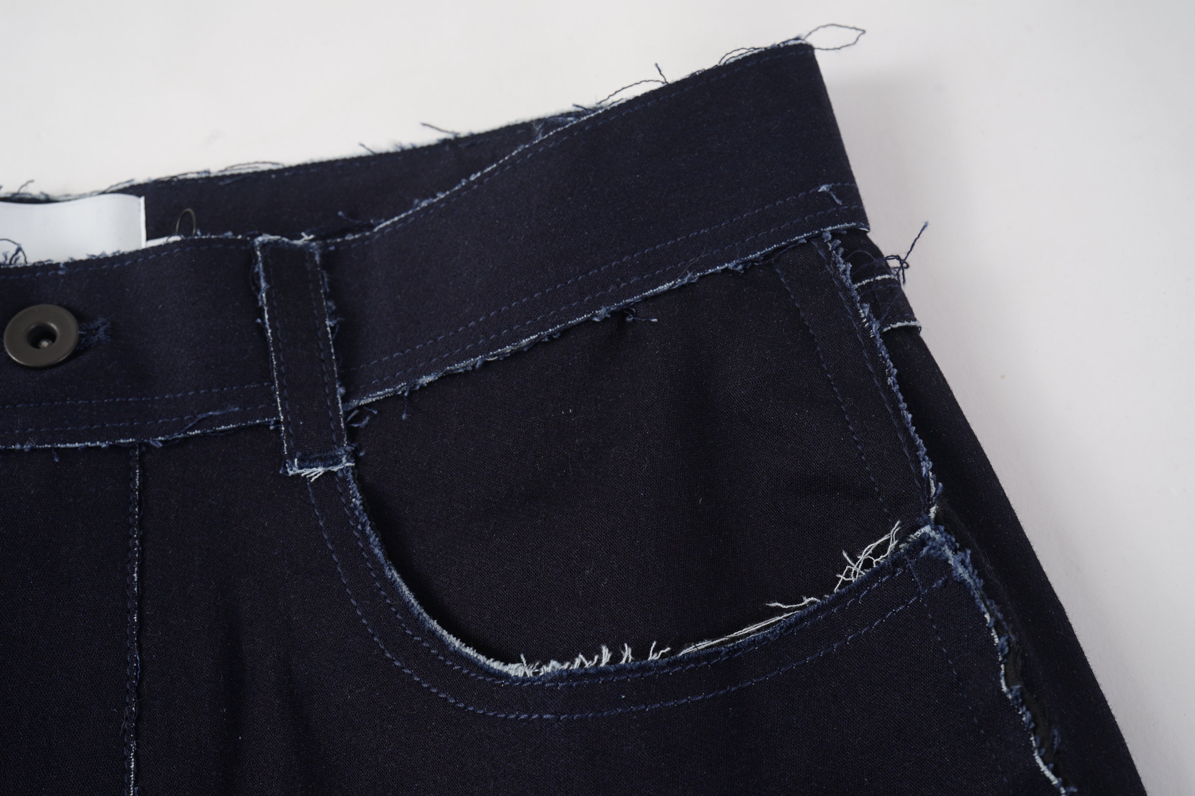 Raw Edge Wide Leg Trousers