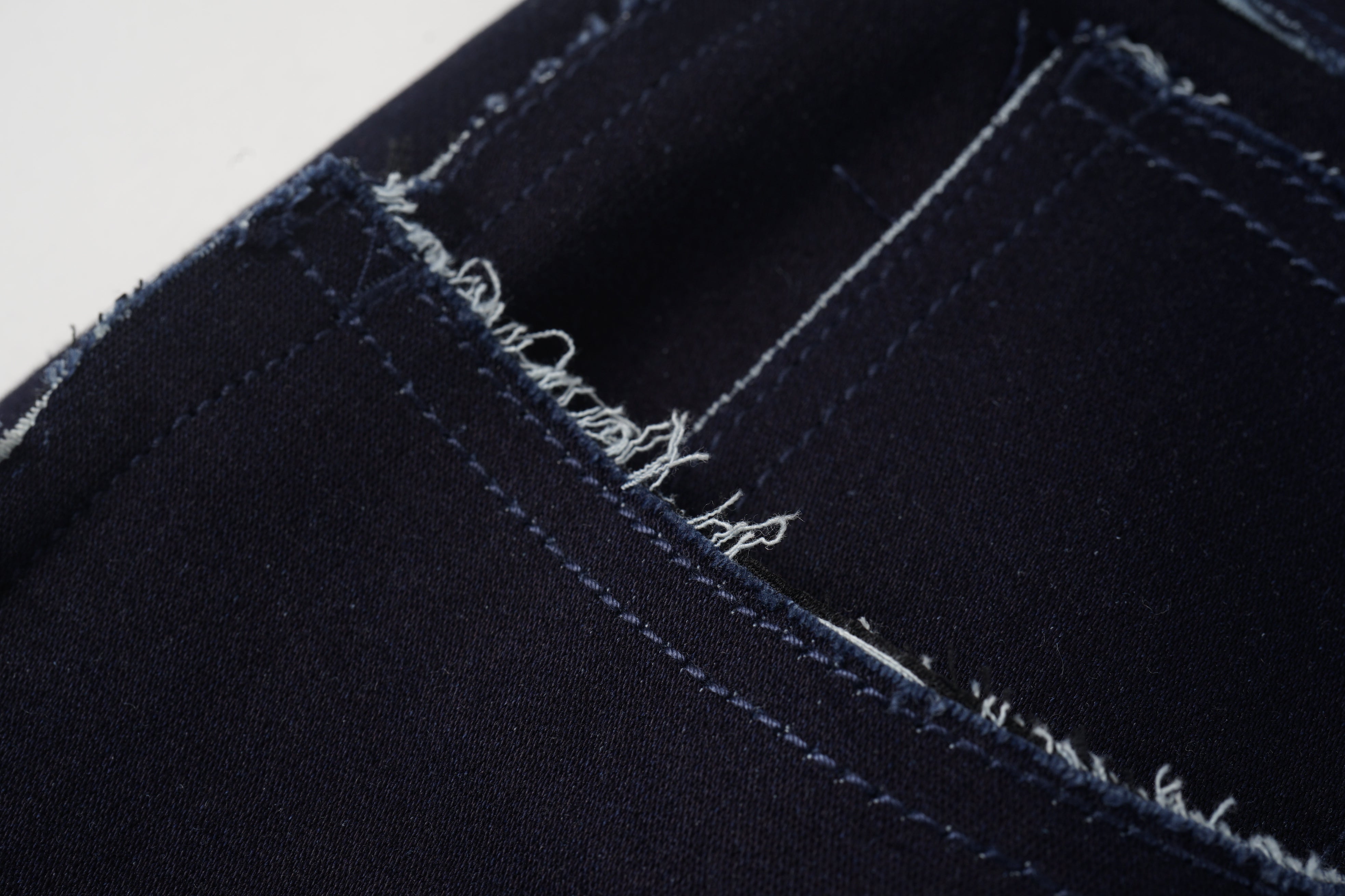 Raw Edge Wide Leg Trousers