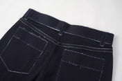 Raw Edge Wide Leg Trousers