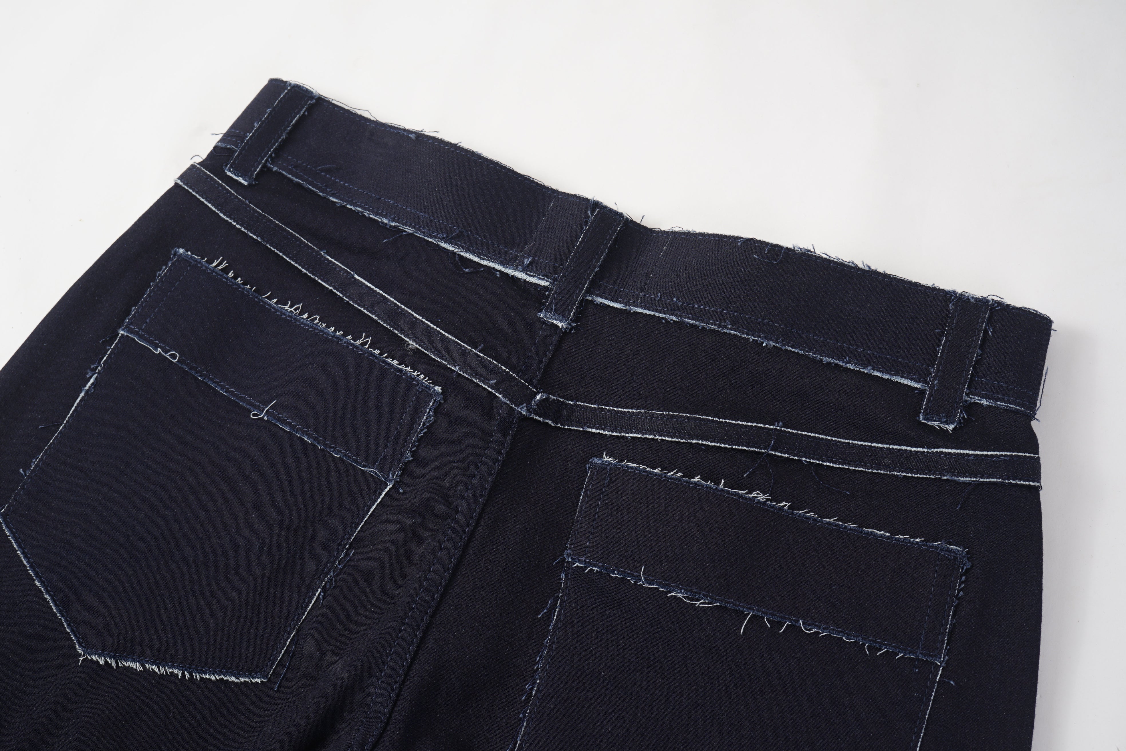 Raw Edge Wide Leg Trousers