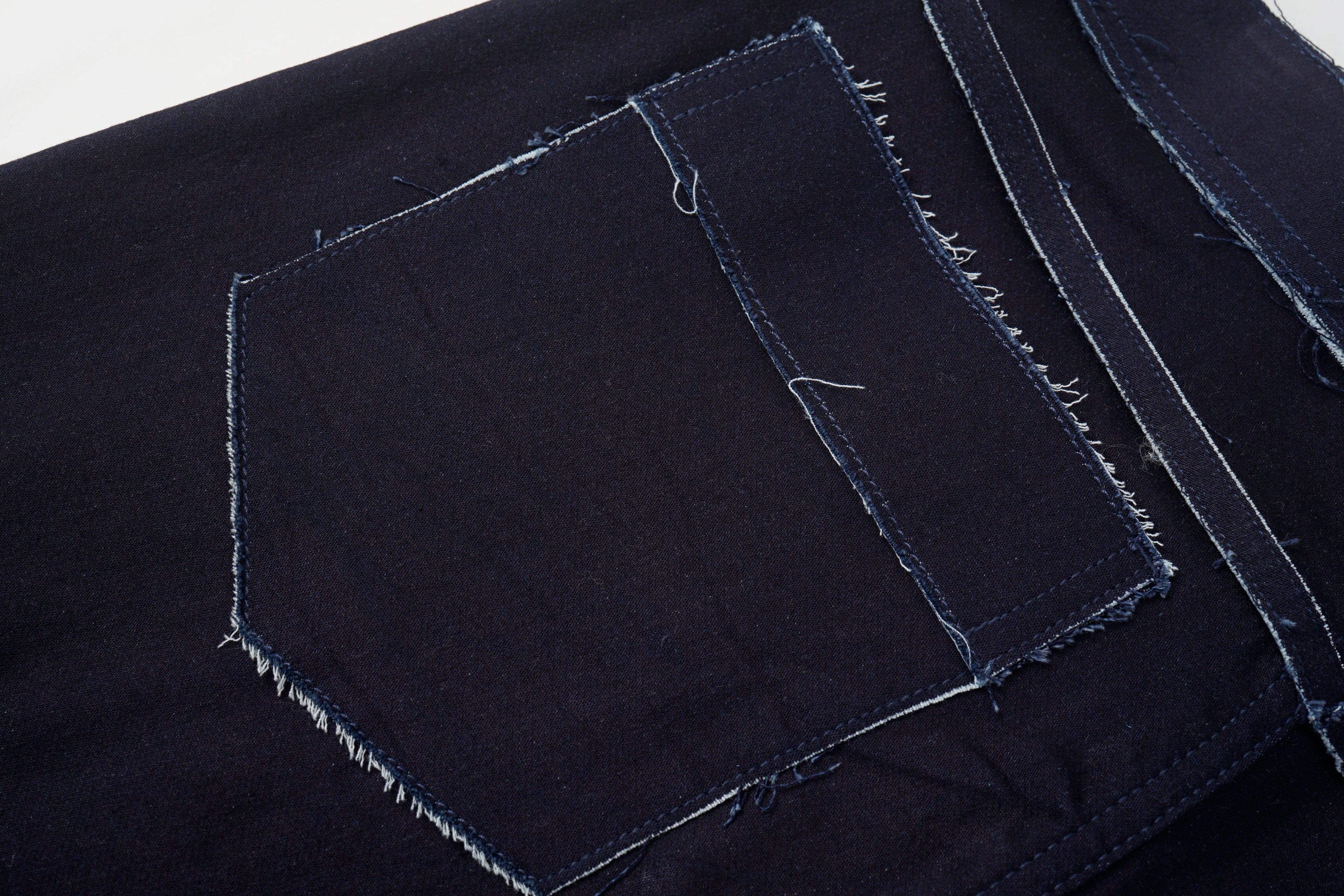 Raw Edge Wide Leg Trousers