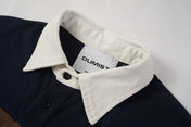 Block Stripe Contrast Collar Polo