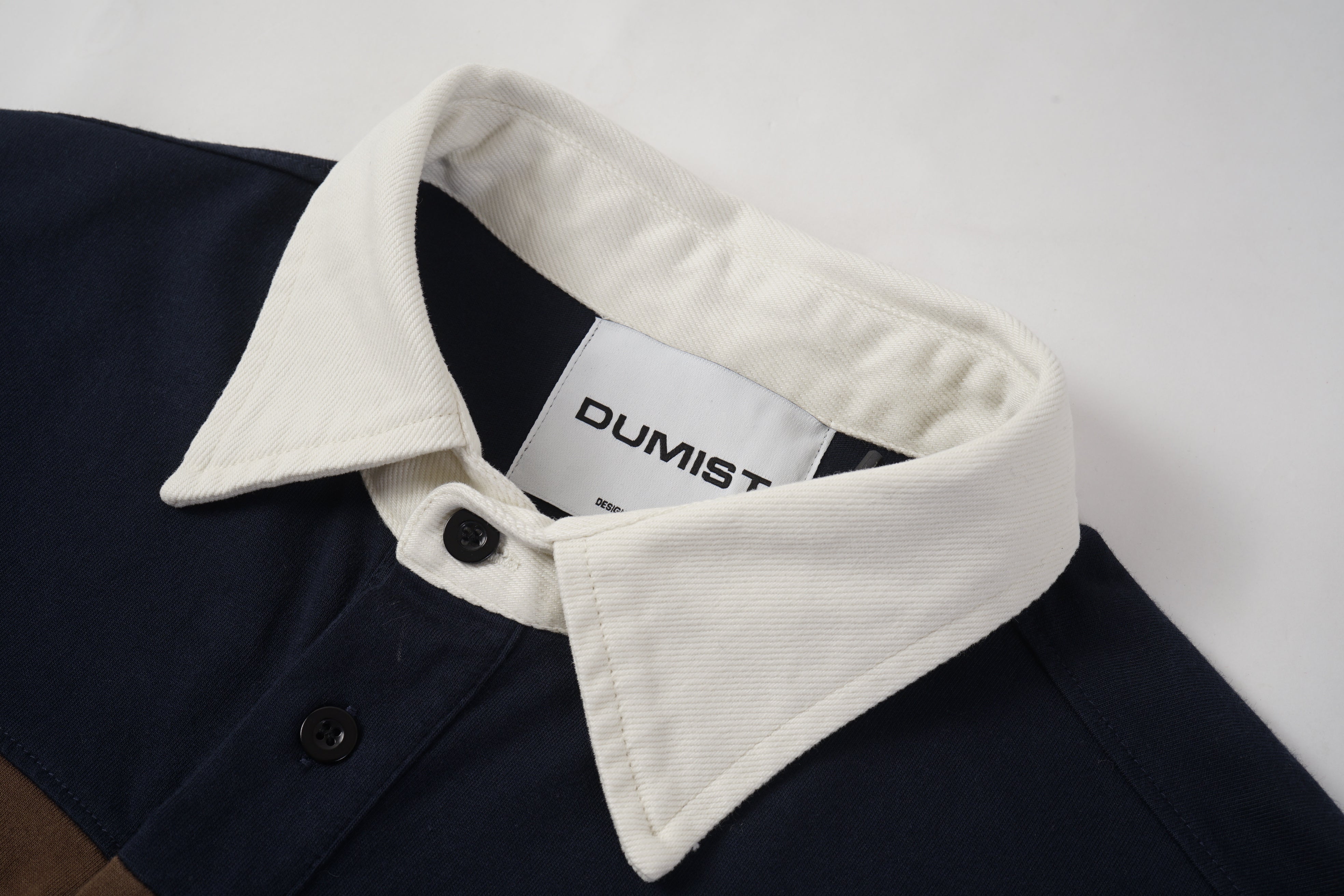 Block Stripe Contrast Collar Polo
