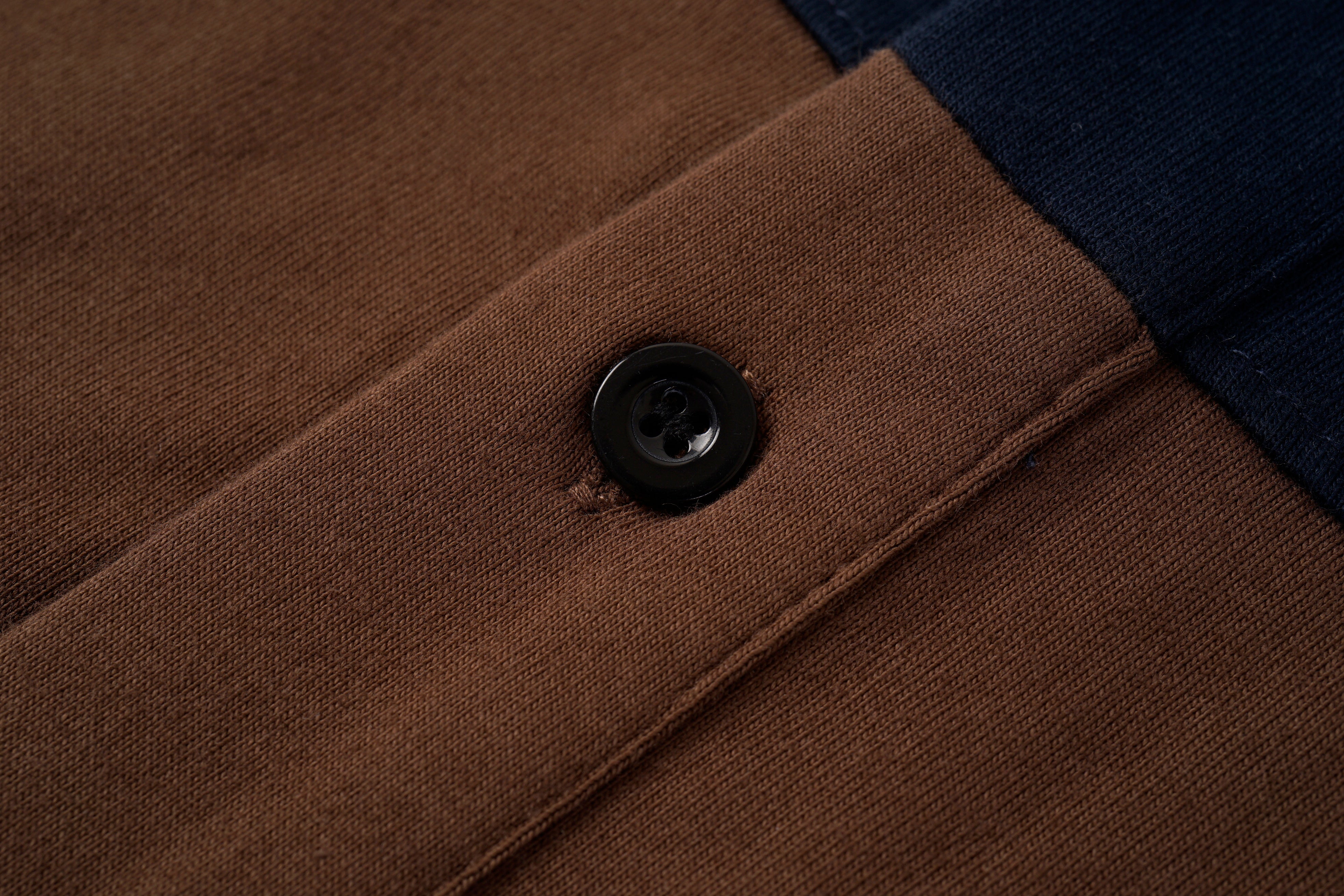 Block Stripe Contrast Collar Polo